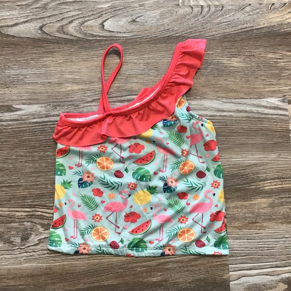 Bobbie Brooks for Girls Flamingo Tankini Swimsuit Large - Picture 4 of 13
